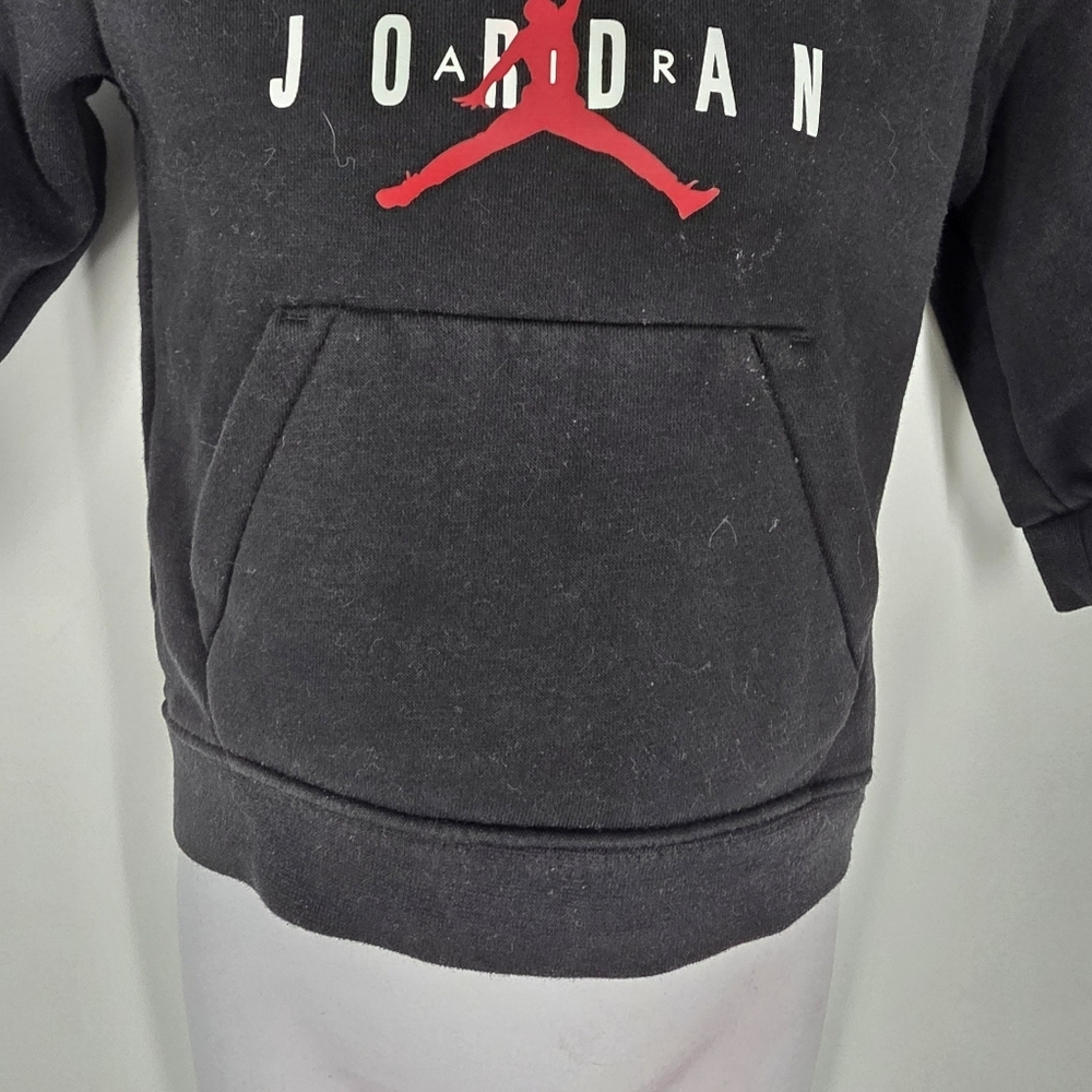 Jordan Black Red Jumpman Pullover Fleece Hoodie 18M - Picture 3 of 7